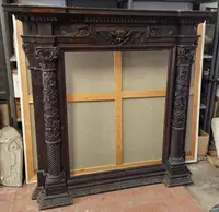 Grand cadre d'édicule sculpté style Renaissance 17e siècle Italie