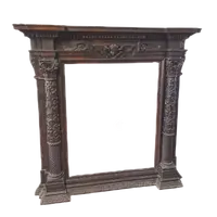 Grand cadre d'édicule sculpté style Renaissance 17e siècle Italie