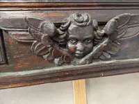 Grand cadre d'édicule sculpté style Renaissance 17e siècle Italie