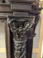 Grand cadre d'édicule sculpté style Renaissance 17e siècle Italie