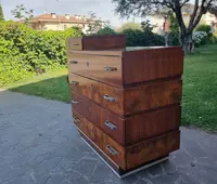 Cassettone in noce e palissandro Art Deco 1930