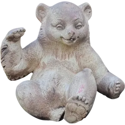 Orsetto in terracotta del 1900 firmato Heissner