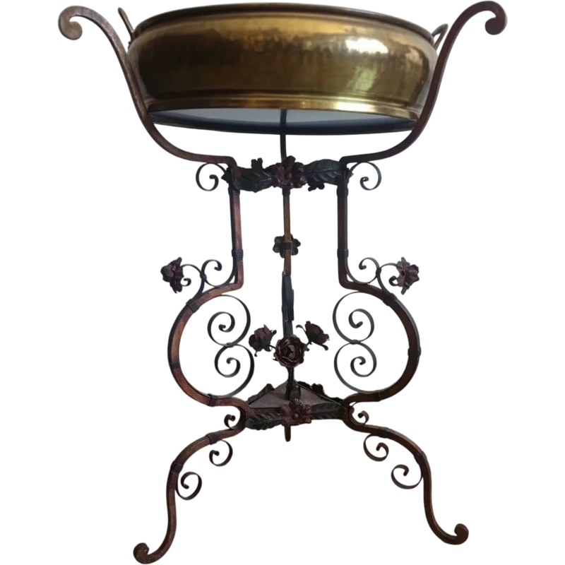 Vase en laiton gaufré 1910 Florence