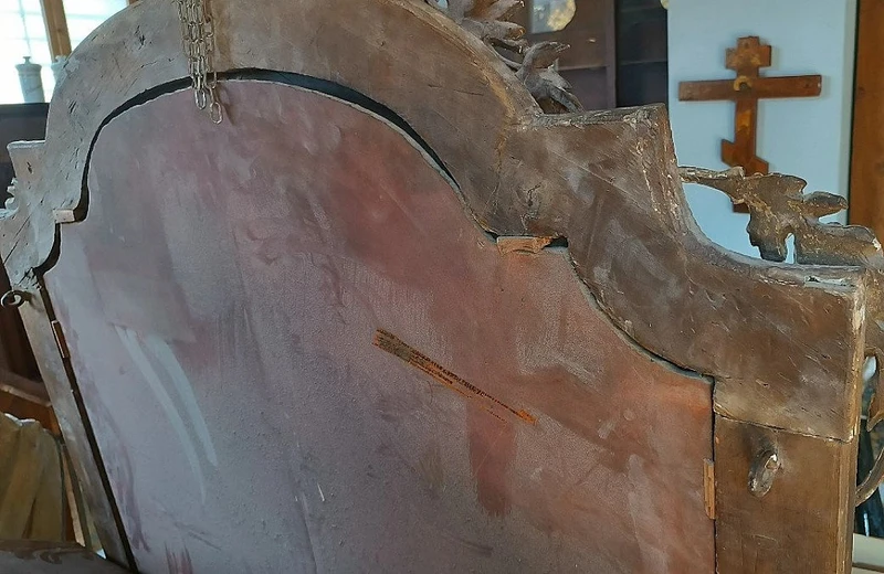 Grande specchiera in legno dorato del XIX secolo stile Napoleone III.