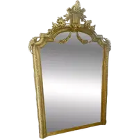 Grande specchiera in legno dorato del XIX secolo stile Napoleone III.