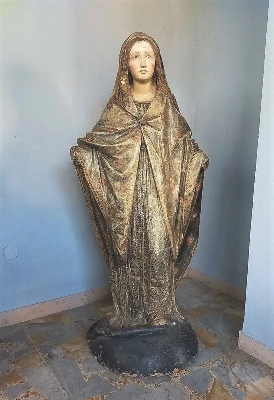 Large terracotta sculpture depicting madonna 17th century rome