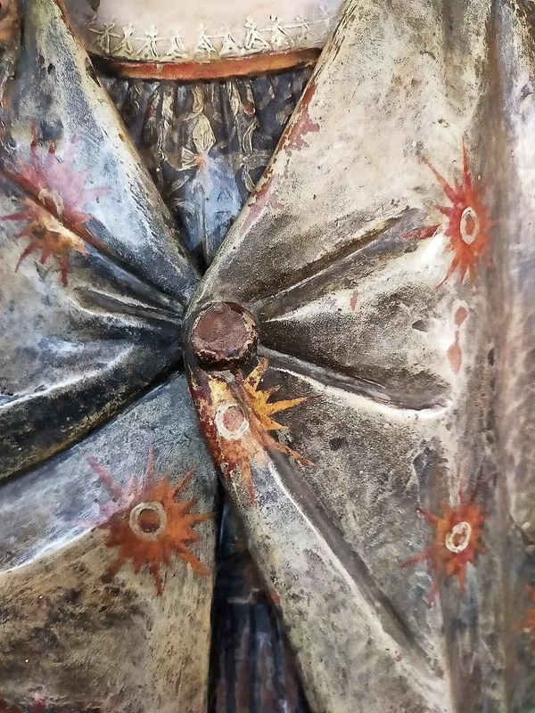 Large terracotta sculpture depicting madonna 17th century rome