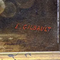 DIPINTO OLIO SU TELA DI JOSEPH-EUGENE GILBAULT 1848-1936