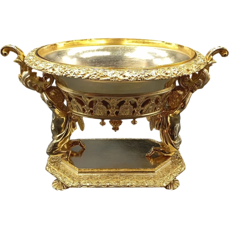 FIORIERA IN BRONZO DORATO DI EPOCA CARLO X