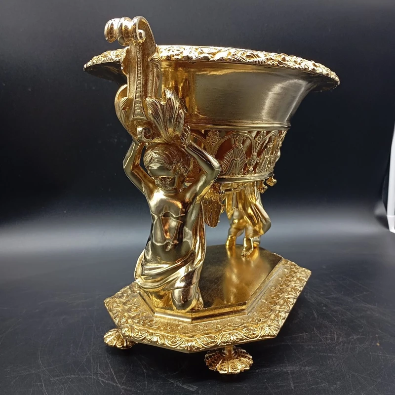 FIORIERA IN BRONZO DORATO DI EPOCA CARLO X