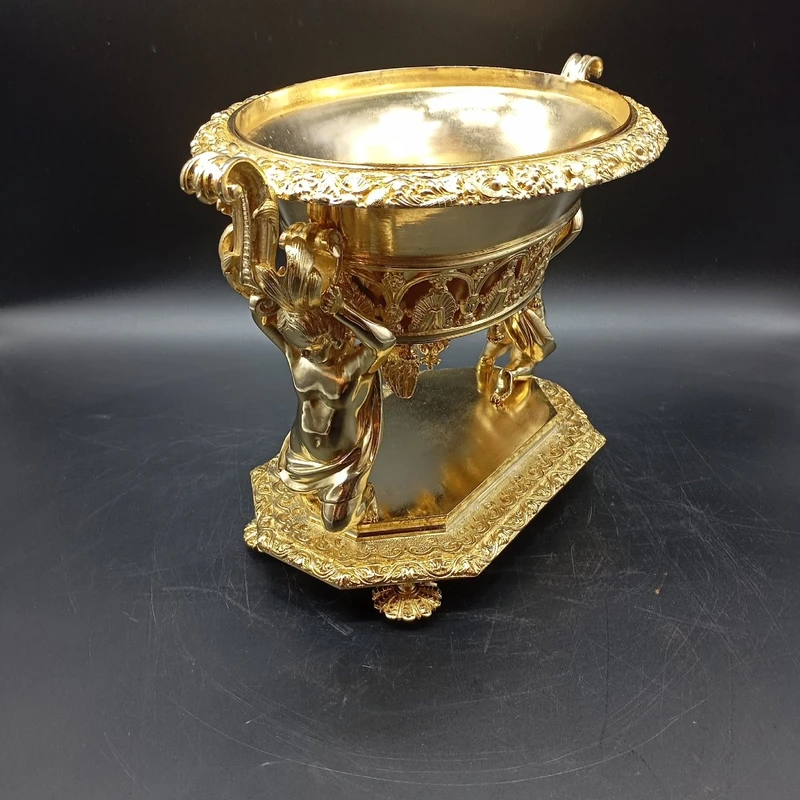 FIORIERA IN BRONZO DORATO DI EPOCA CARLO X