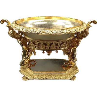 FIORIERA IN BRONZO DORATO DI EPOCA CARLO X