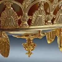 FIORIERA IN BRONZO DORATO DI EPOCA CARLO X