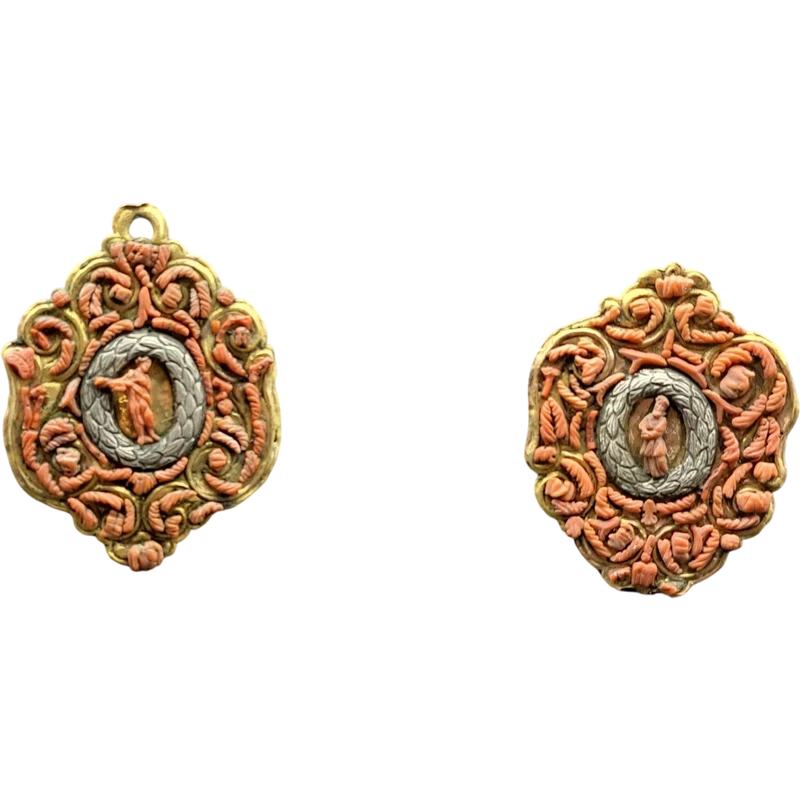 COPPIA DI PLACCHE DEVOZIONALI TRAPANI DELLA FINE DEL XVII SECOLO INIZI DEL XVIII SECOLO