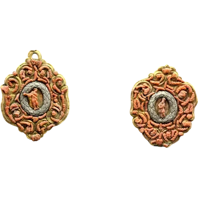 COPPIA DI PLACCHE DEVOZIONALI TRAPANI DELLA FINE DEL XVII SECOLO INIZI DEL XVIII SECOLO