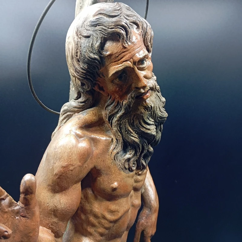 LARGE SCULPTURE I POLYCHROME TERRACOTTA FROM THE LATE XVII EARLY XVIII CENTURY