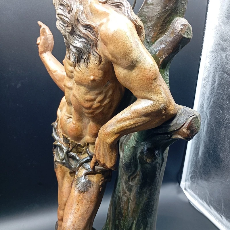 LARGE SCULPTURE I POLYCHROME TERRACOTTA FROM THE LATE XVII EARLY XVIII CENTURY