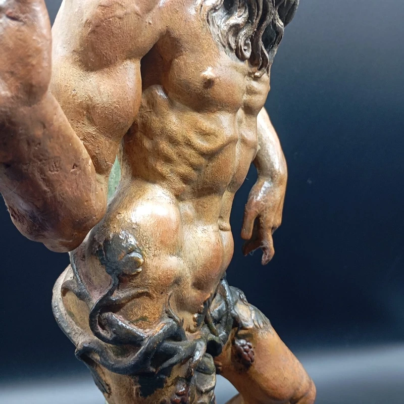 LARGE SCULPTURE I POLYCHROME TERRACOTTA FROM THE LATE XVII EARLY XVIII CENTURY