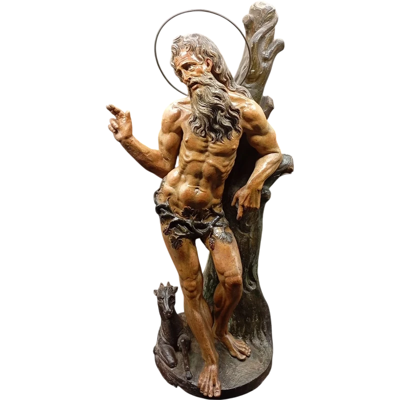 LARGE SCULPTURE I POLYCHROME TERRACOTTA FROM THE LATE XVII EARLY XVIII CENTURY