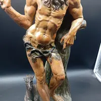 LARGE SCULPTURE I POLYCHROME TERRACOTTA FROM THE LATE XVII EARLY XVIII CENTURY