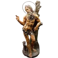 LARGE SCULPTURE I POLYCHROME TERRACOTTA FROM THE LATE XVII EARLY XVIII CENTURY