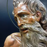 LARGE SCULPTURE I POLYCHROME TERRACOTTA FROM THE LATE XVII EARLY XVIII CENTURY