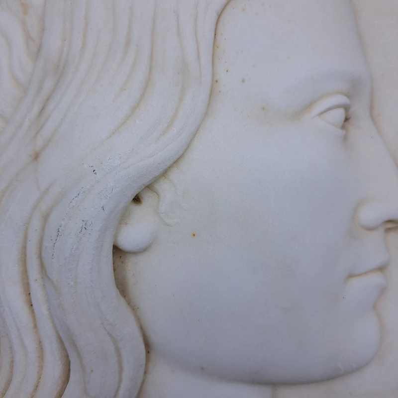 BASSORILIEVO IN MARMO DI ROSOLINO BARBERA DEL XIX SECOLO " 1838-1866 "