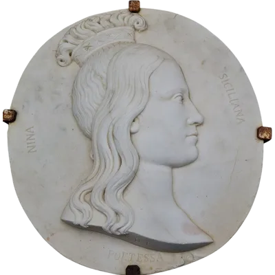 BASSORILIEVO IN MARMO DI ROSOLINO BARBERA DEL XIX SECOLO " 1838-1866 "