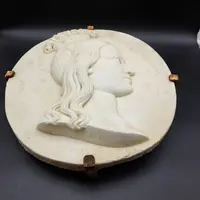 BASSORILIEVO IN MARMO DI ROSOLINO BARBERA DEL XIX SECOLO " 1838-1866 "