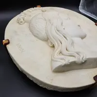 BASSORILIEVO IN MARMO DI ROSOLINO BARBERA DEL XIX SECOLO " 1838-1866 "