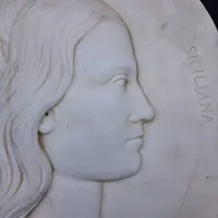 BASSORILIEVO IN MARMO DI ROSOLINO BARBERA DEL XIX SECOLO " 1838-1866 "