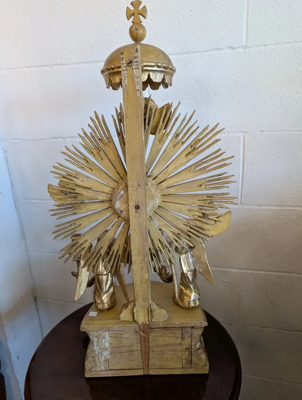 Wooden devotional altar carved and gilded with pure gold