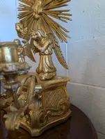 Wooden devotional altar carved and gilded with pure gold