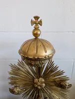 Wooden devotional altar carved and gilded with pure gold