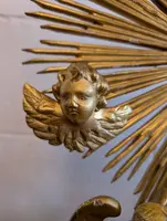 Wooden devotional altar carved and gilded with pure gold