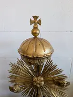 Wooden devotional altar carved and gilded with pure gold
