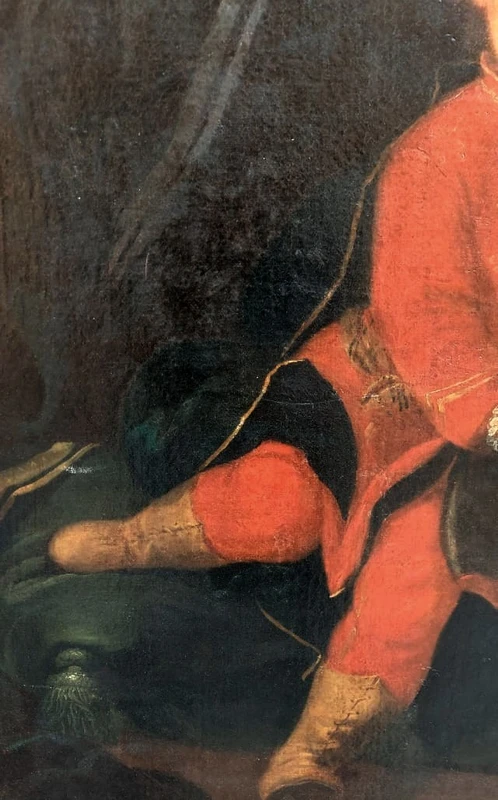 Oil painting on canvas , portrait of young nobleman 18th century