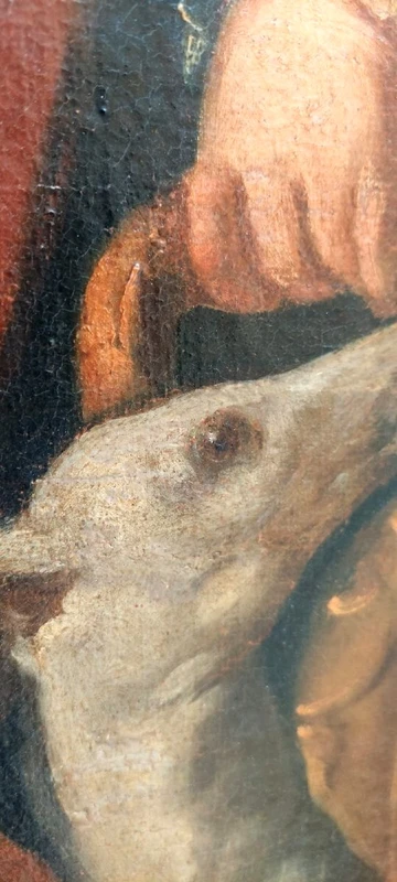 Oil painting on canvas , portrait of young nobleman 18th century