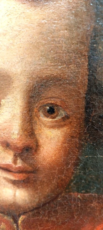 Oil painting on canvas , portrait of young nobleman 18th century