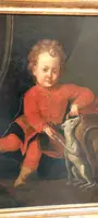 Oil painting on canvas , portrait of young nobleman 18th century
