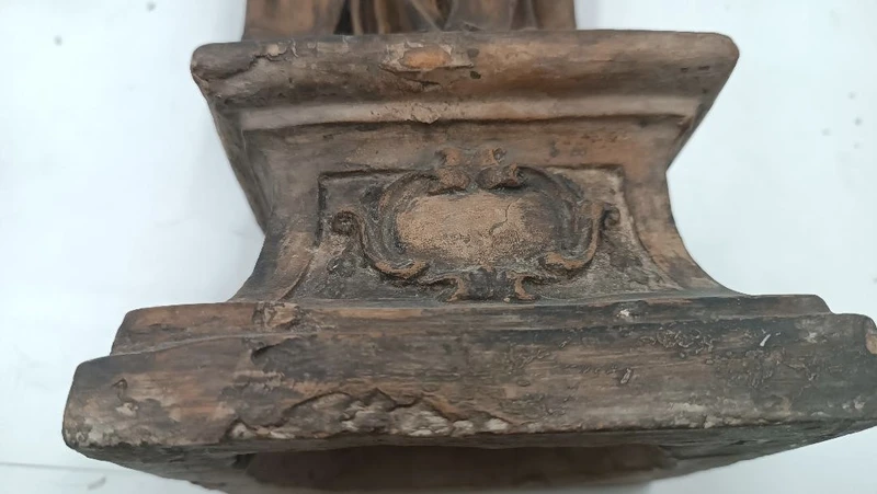 terracotta sculpture 18th century-Saint Petronius Emilian school (ITALY) h.42 cm