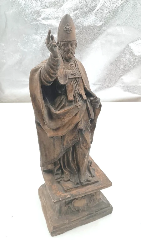 terracotta sculpture 18th century-Saint Petronius Emilian school (ITALY) h.42 cm