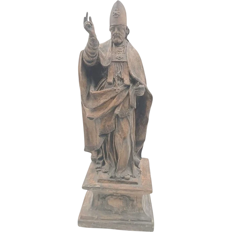 terracotta sculpture 18th century-Saint Petronius Emilian school (ITALY) h.42 cm