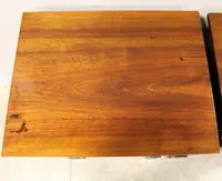 Antique pair of Empire bedside tables in walnut 19th century