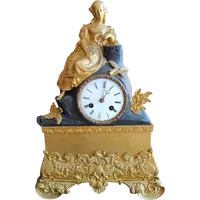 Antique mercury gilt bronze Napoleon III° table clock - France