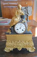 Antique mercury gilt bronze Napoleon III° table clock - France