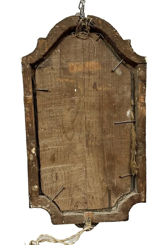 Pair of antique giltwood wall mirror frames, 18th century.