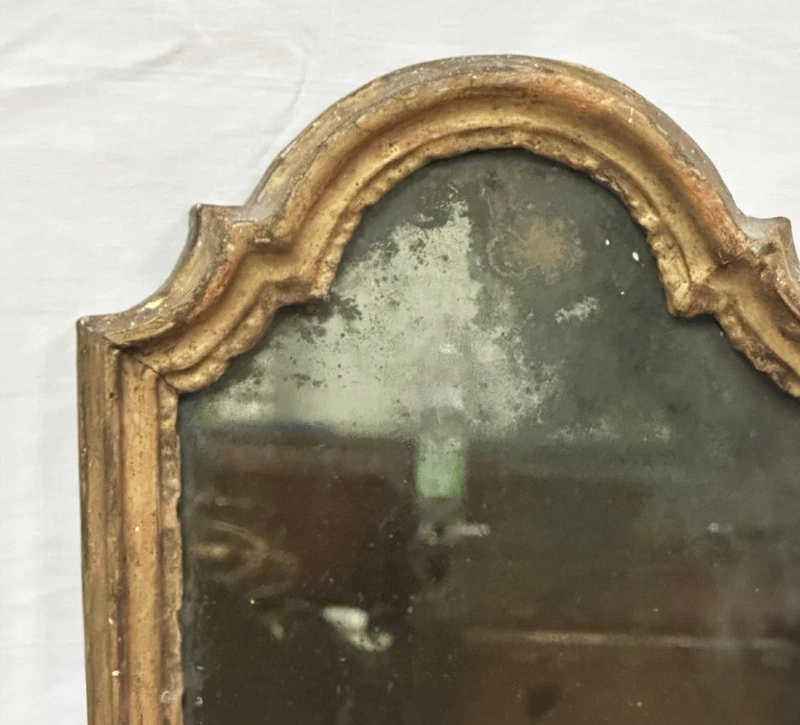 Pair of antique giltwood wall mirror frames, 18th century.