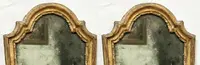Pair of antique giltwood wall mirror frames, 18th century.