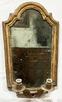 Pair of antique giltwood wall mirror frames, 18th century.